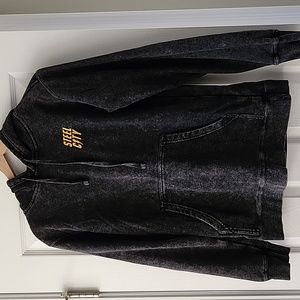 Steel City Acid Wash Renegade Pullover Hoodie Size Small